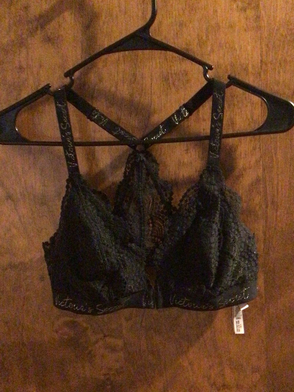 Victoria's Secret Black Lace Bralette with Strappy Back